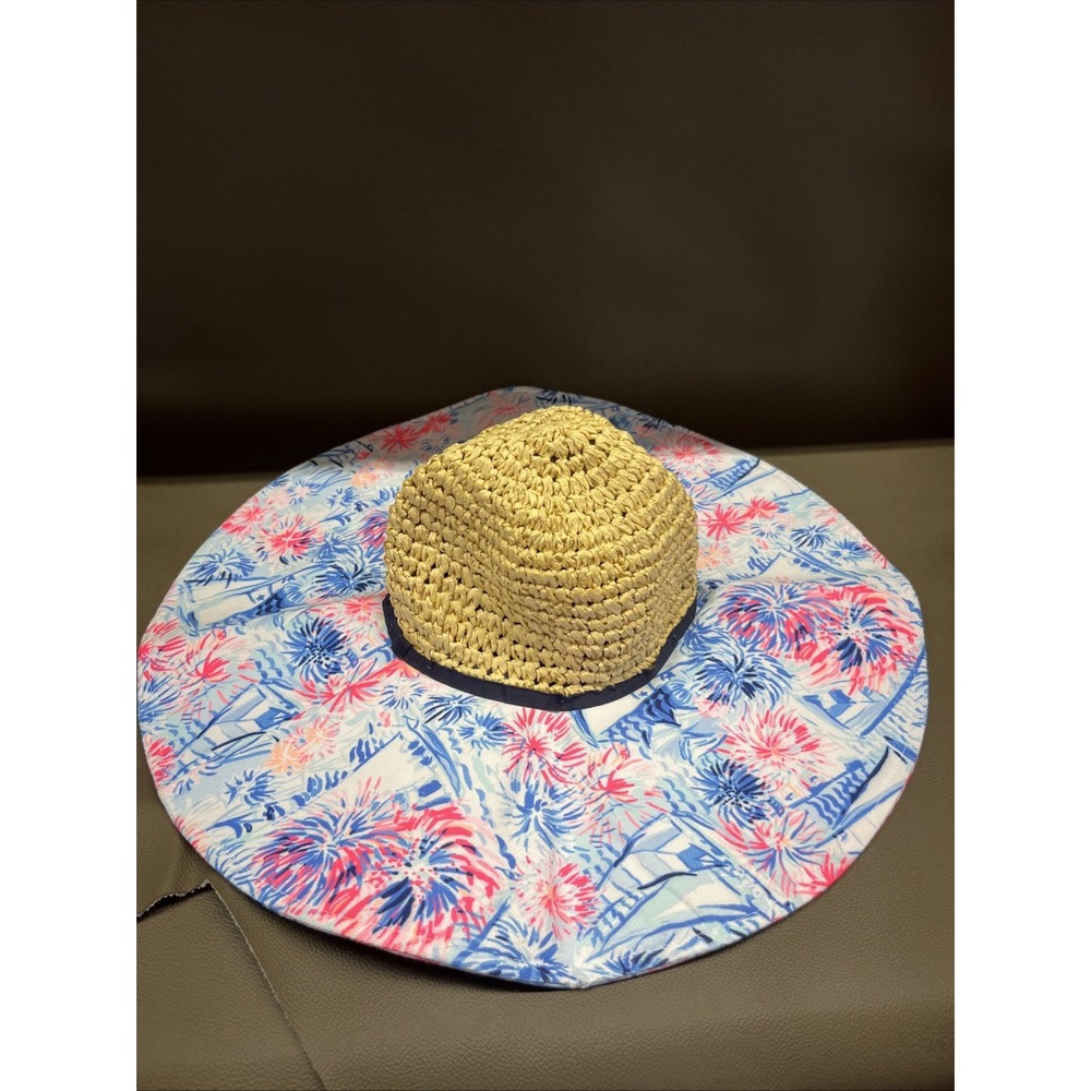 Lilly Pulitzer "Sea to Shining Sea" Straw‎ and Floral Sun Hat